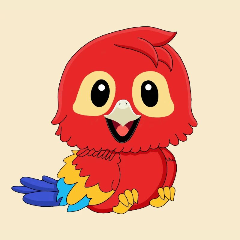 Parrot Red Macaw