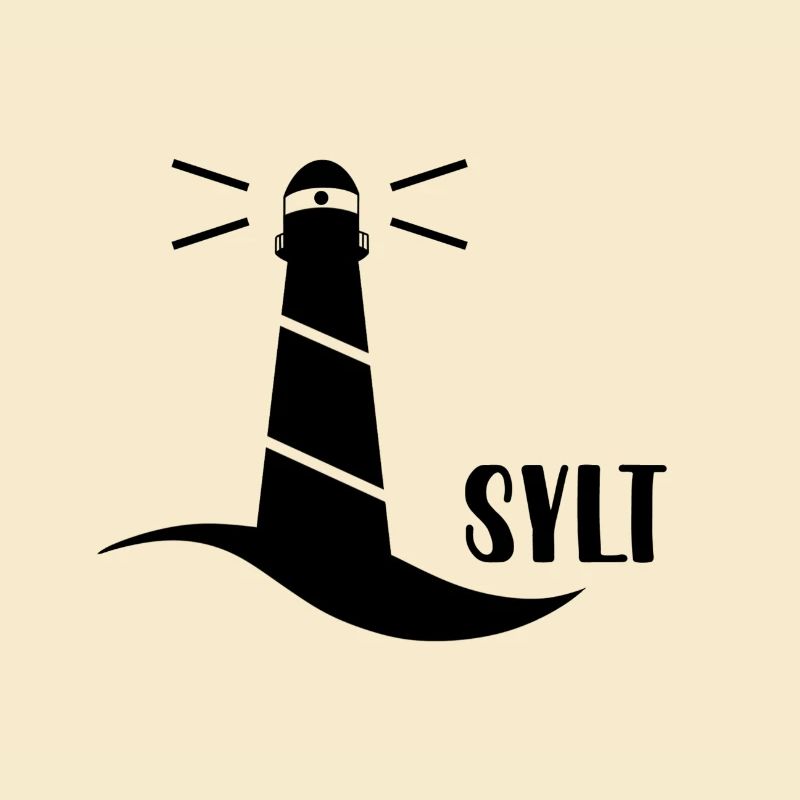 Leuchtturm Sylt (schwarz)