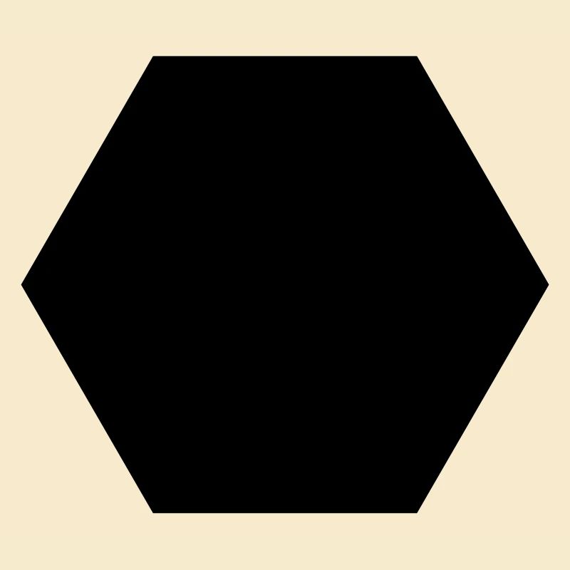 Schwarzes Sechseck