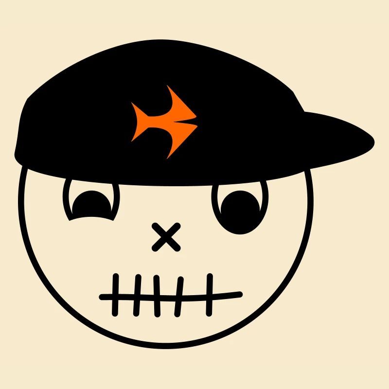Smiley with fish cap