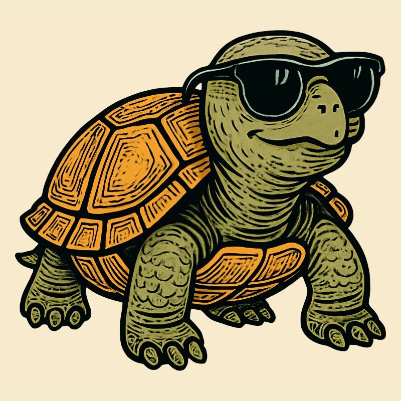 Cooler Schildkröte mit Sonnenbrille