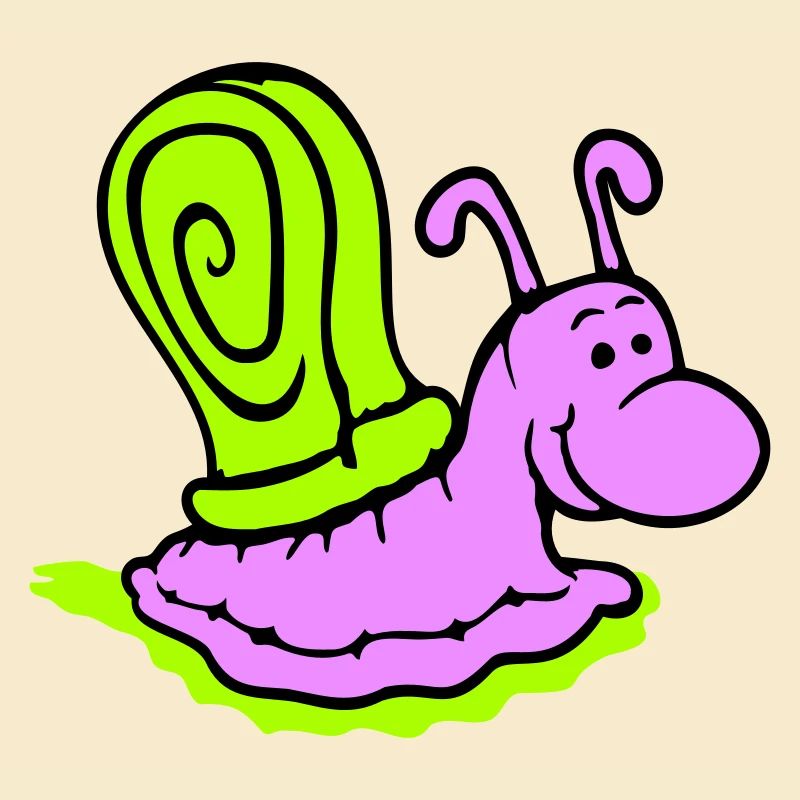 Escargot Slime Trail Mignon Mignon Heureux Cool