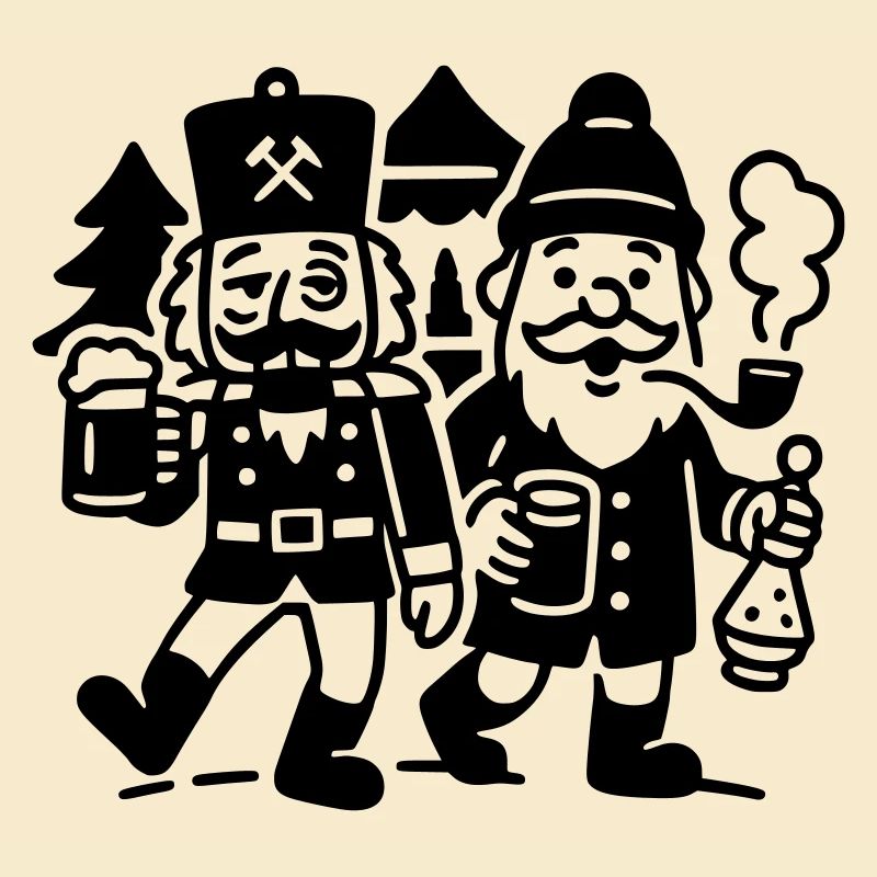 Mulled Wine Drinking Team Santa Claus Nutcracker