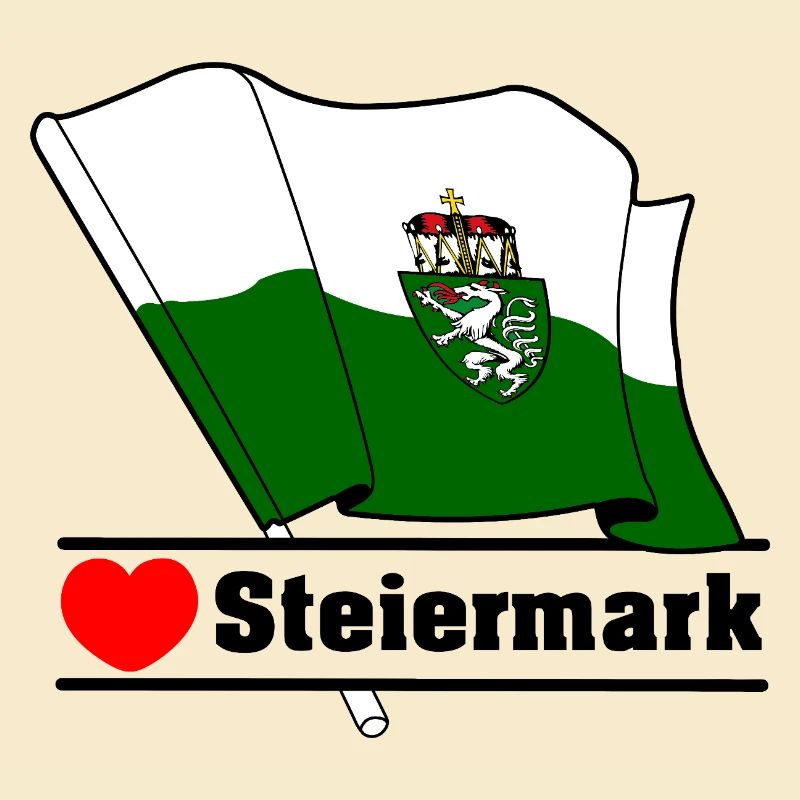 Steiermark-Flagge mit Herz