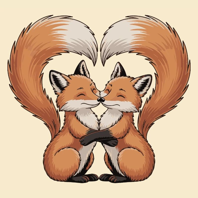 Fuchs Paar Herz