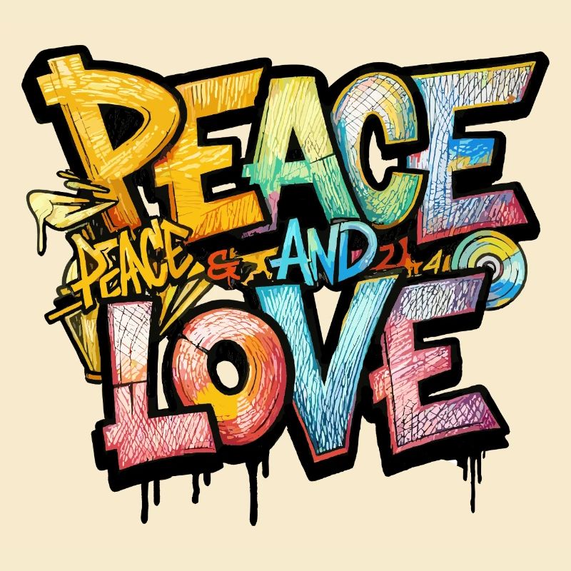 Peace and Love Graffiti