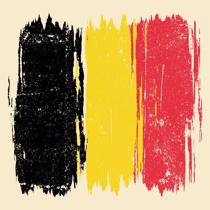 Drapeau belge Abstrait coups de pinceau