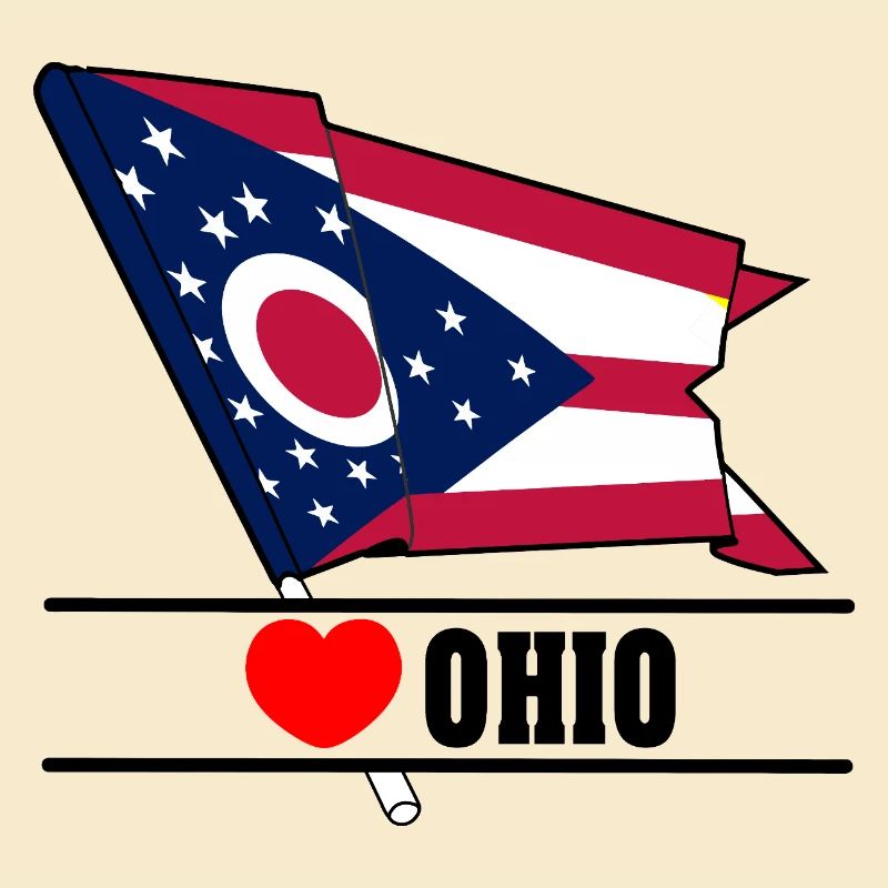 Flagge Ohio Herz OHIO