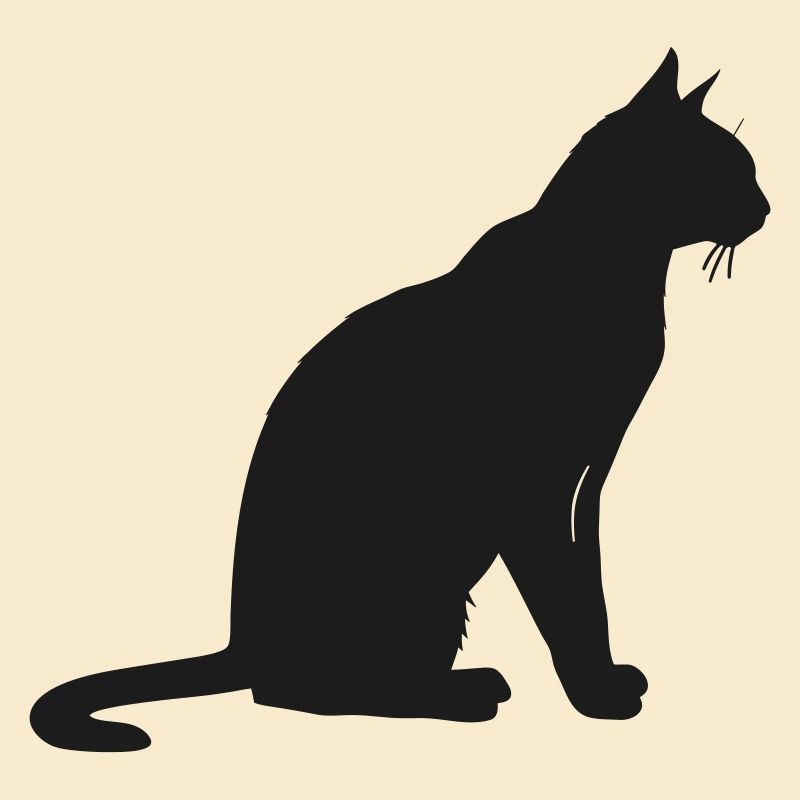 Elegante Silhouette einer Katze