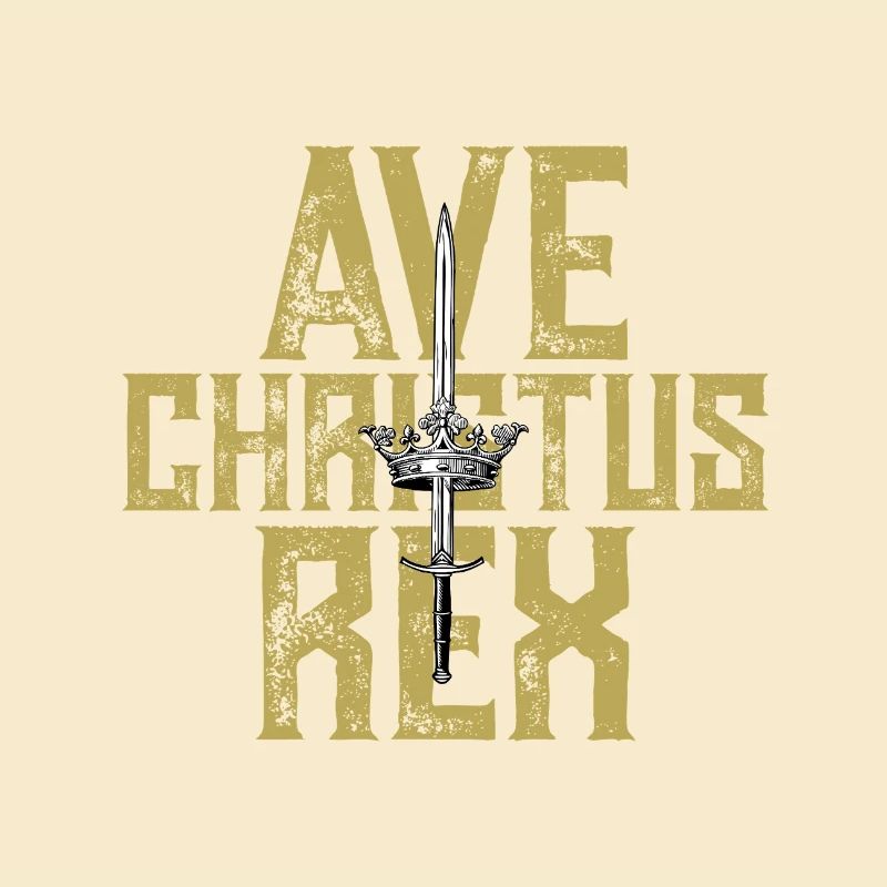 Ave Christus Rex Krone ein Schwert