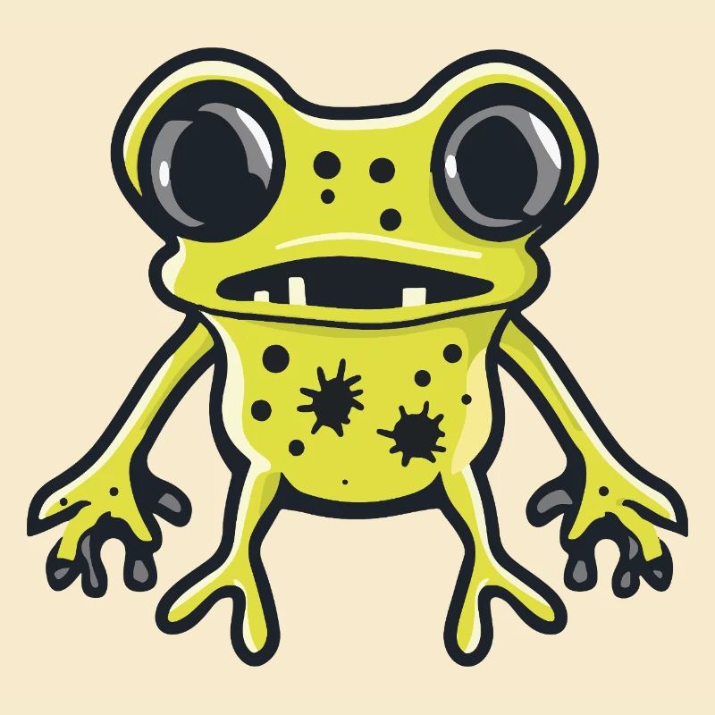 Frosch Halloween Comic Lustig