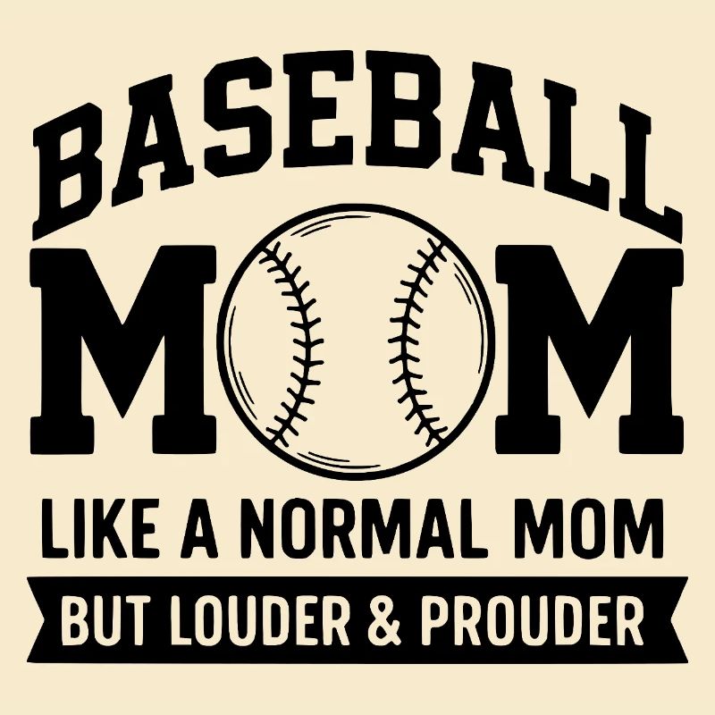 Fière Baseball Maman Citation Baseball Mère
