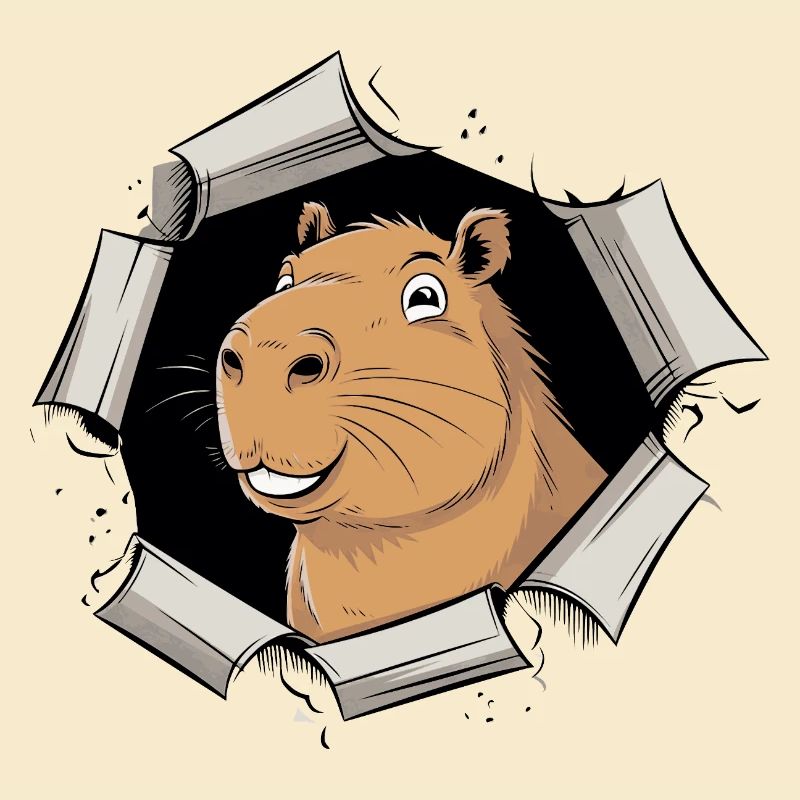 Capybara Comic – friedlicher Durchbruch