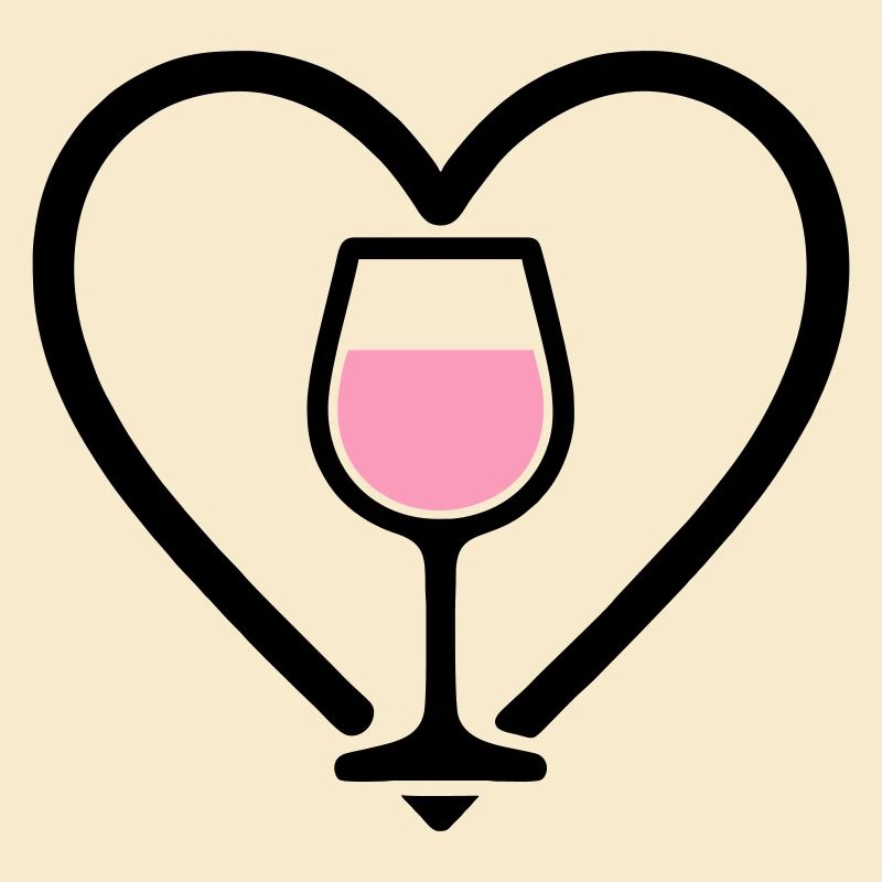 Heart + Rosé Wine – Rosé Lover