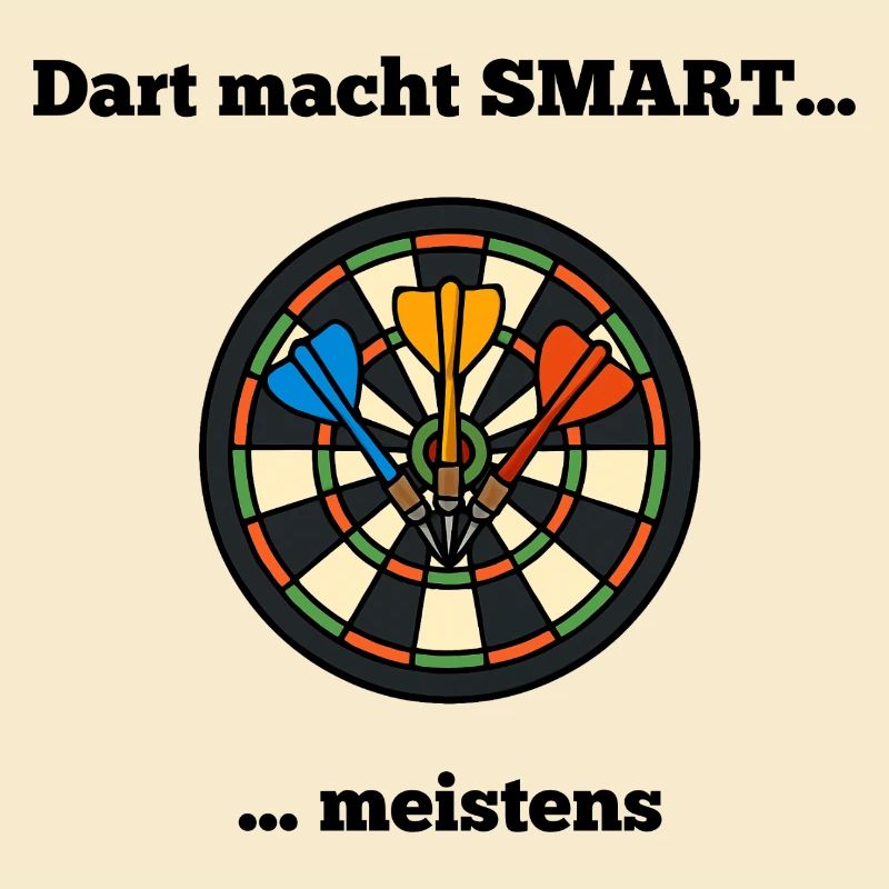 Buntes Dartboard mit Pfeilen