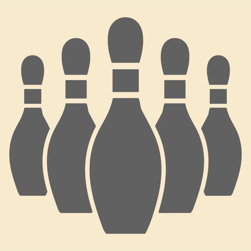 Bowling Silhouette: Pins