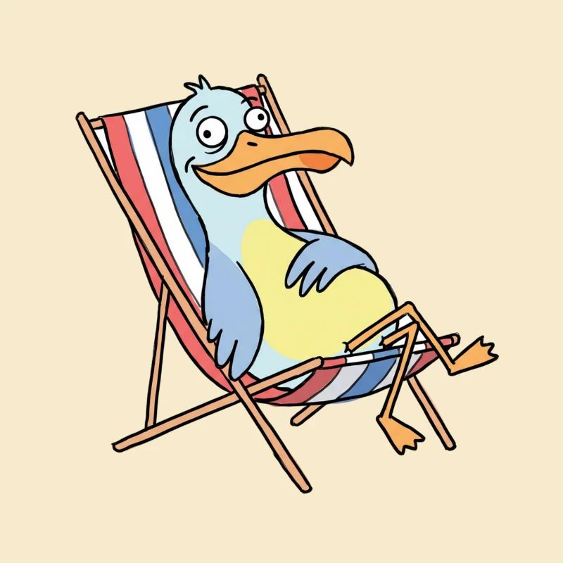 Pélican de plage détendu