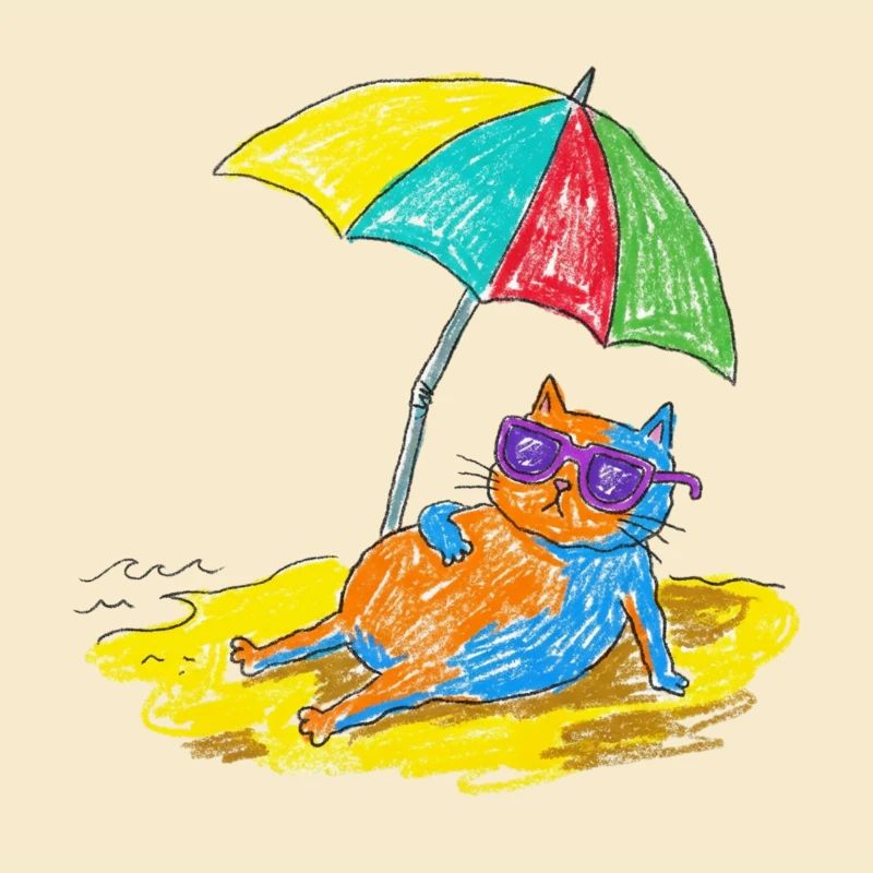Des chats sur la plage