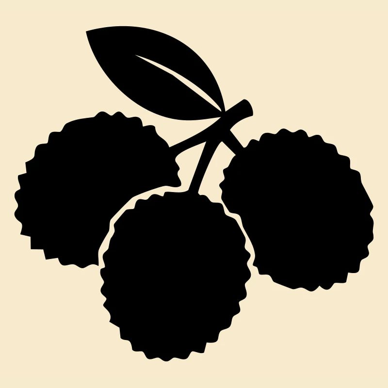 Lychee Silhouette – Exotic Fruit Design