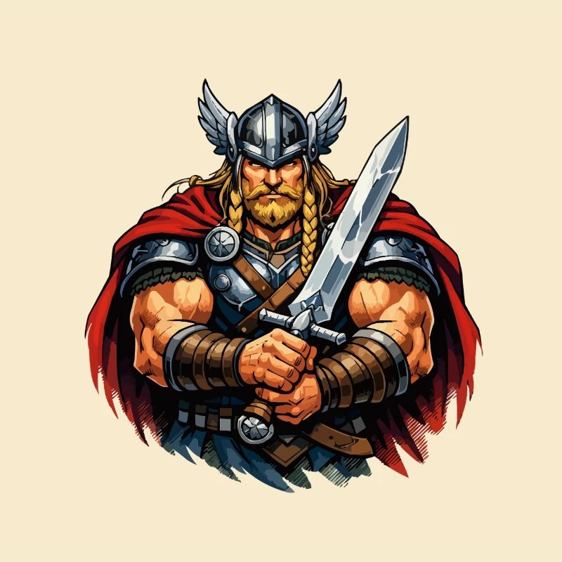 Wikinger Krieger mit Schwert