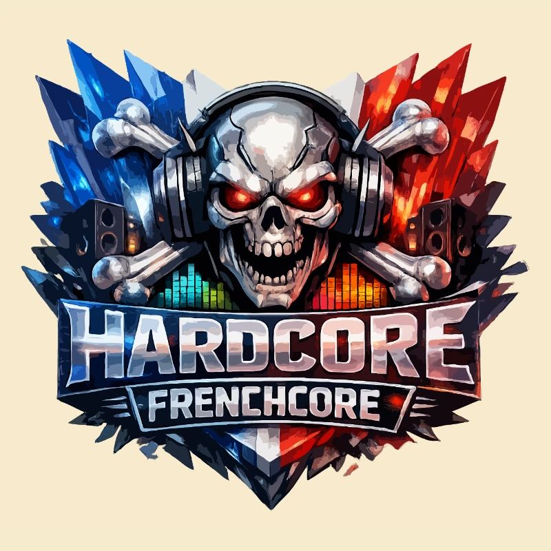 Hardcore Frenchcore Skull Art