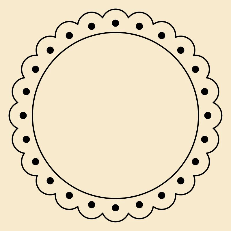 round frame contour wave edge