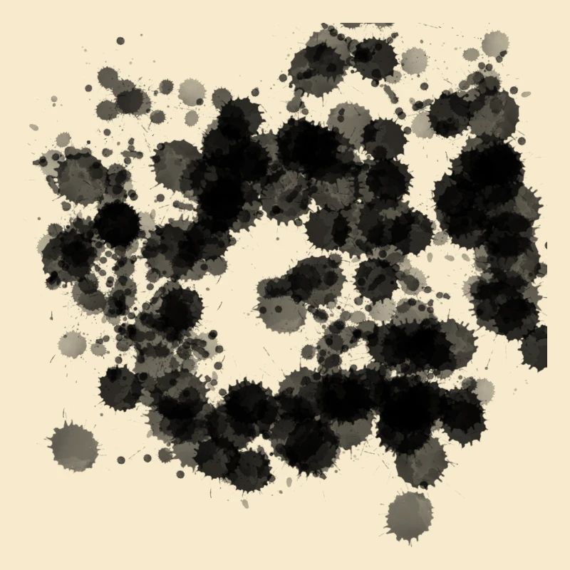 Abstrakte Farbflecken – Schwarz & Stylisch