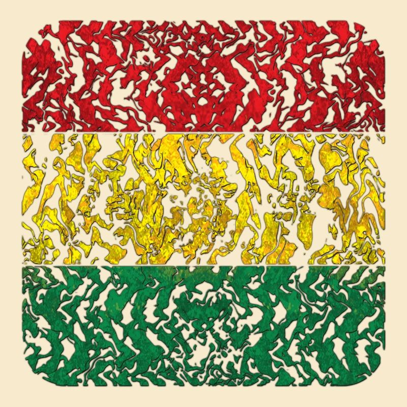 Abstract Rasta Pattern in Colors