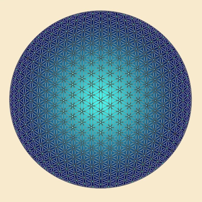Fleur de vie - 3D Blue