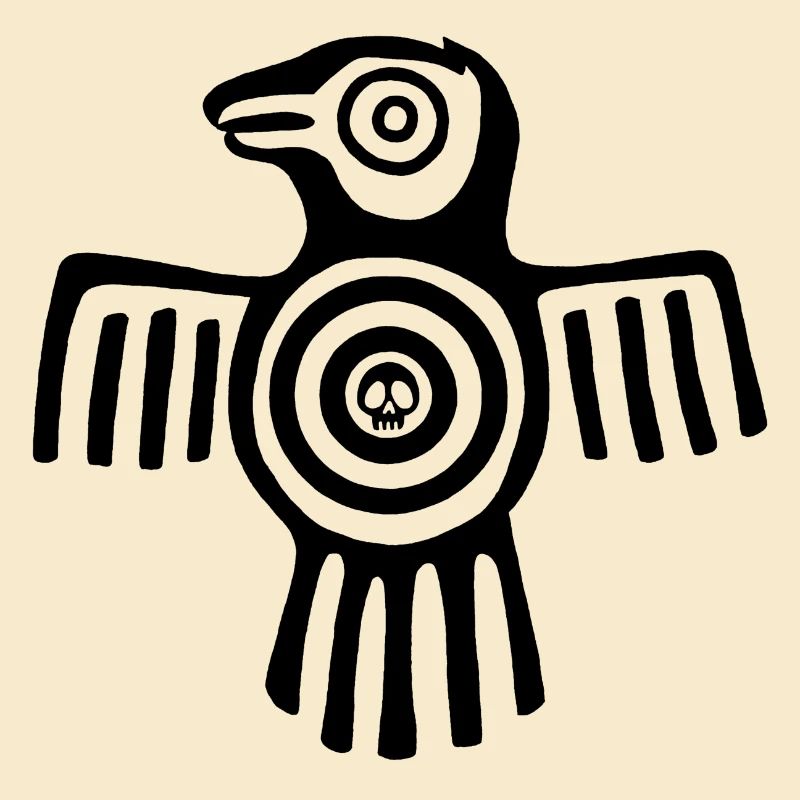 Schwarzer Inka-Vogel