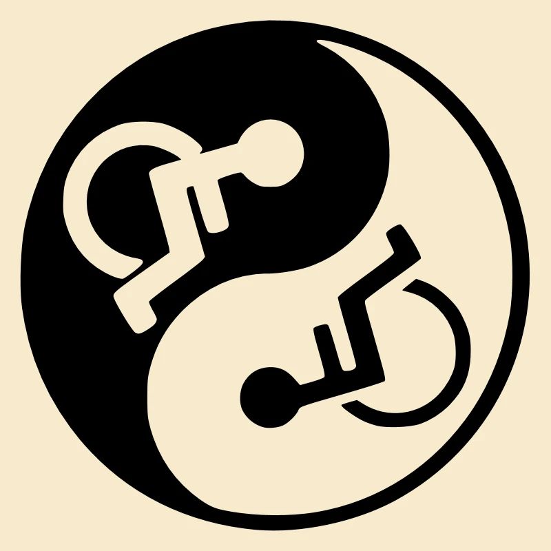 Fauteuil roulant Yin et yang conception de fauteuil roulant *