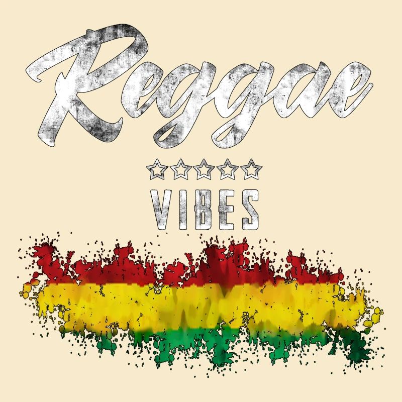 Reggae Vibes Noir Imprimé Cascade