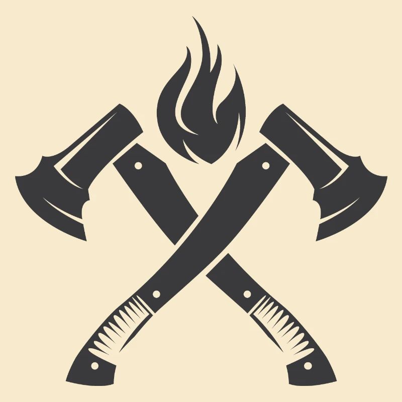 Axe Fire Fire Brigade Flame Symbol Operation Icon