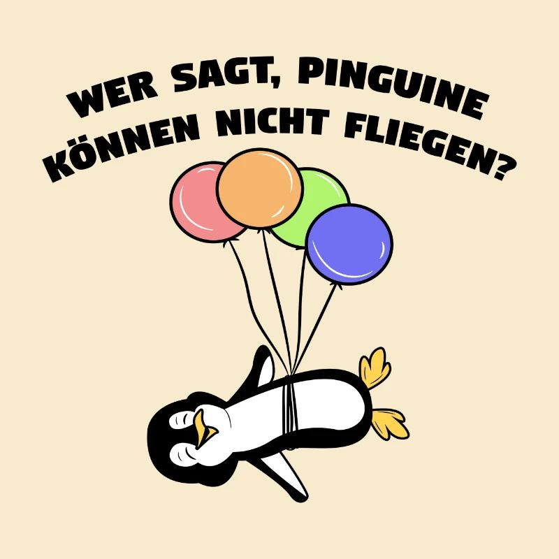 Cool Pinguin Luftballon Statement Vogel Tier