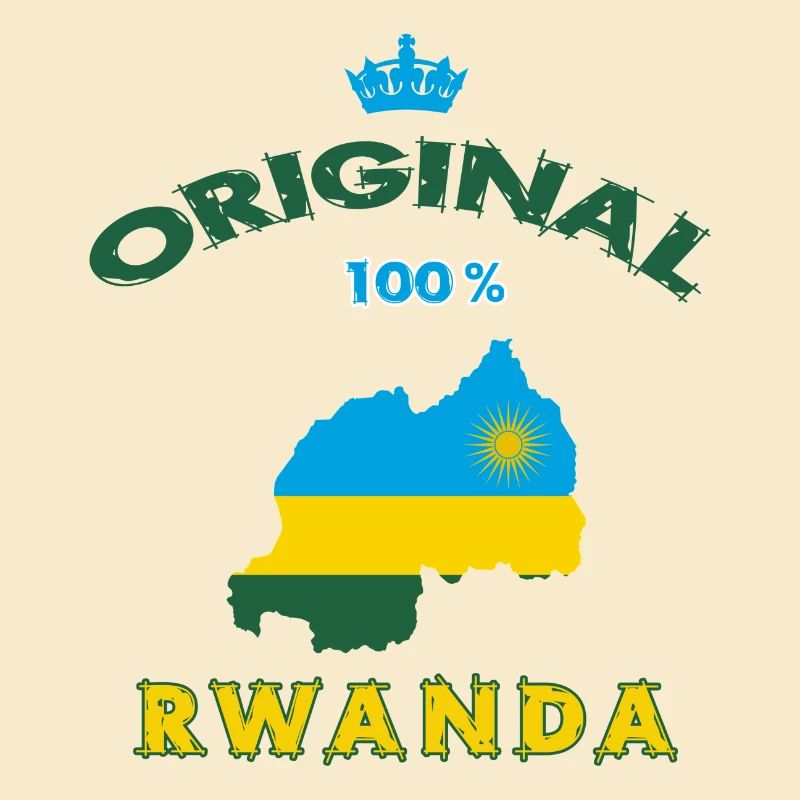 Ruanda Original 100% Flaggen Design