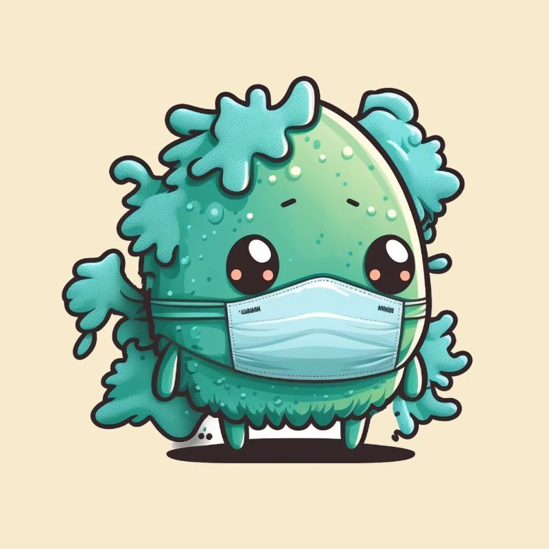 Bactérie avec masque
