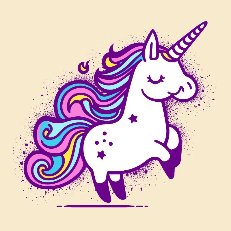 Whimsical Rainbow Unicorn Design