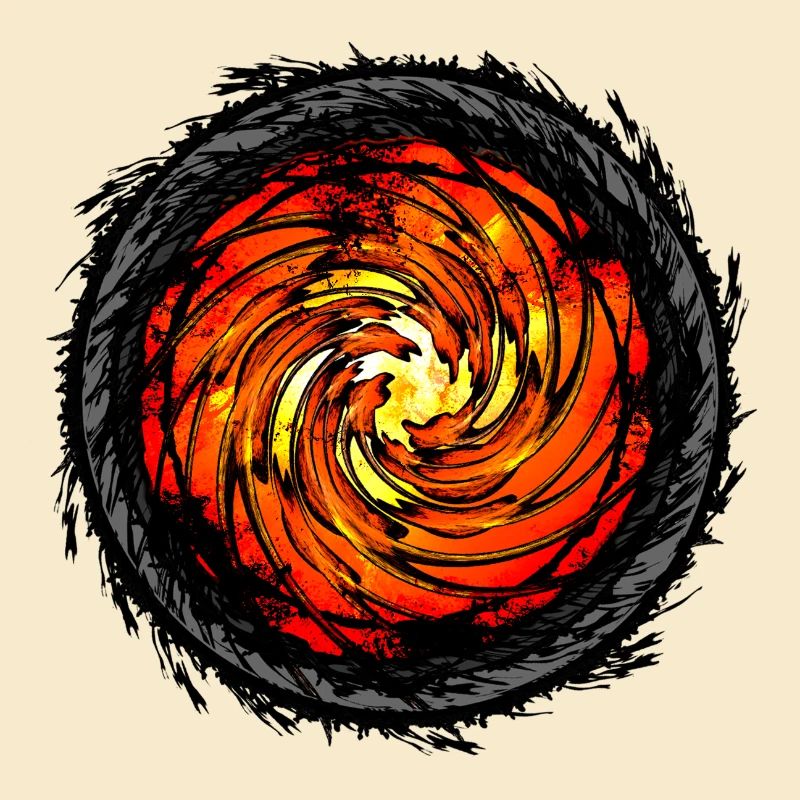 Conception de couleur d’ouragan ardent