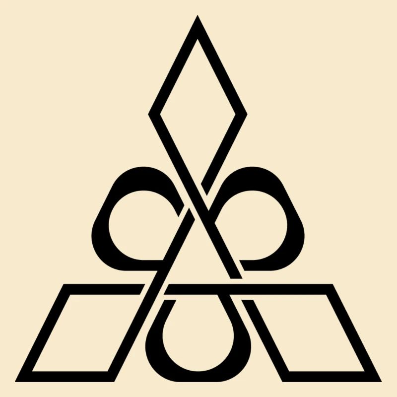 Abstract triangle and rings design