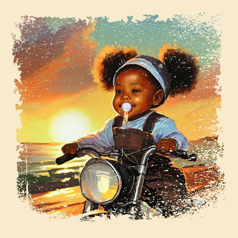 Mädchen comic mit Nuggi