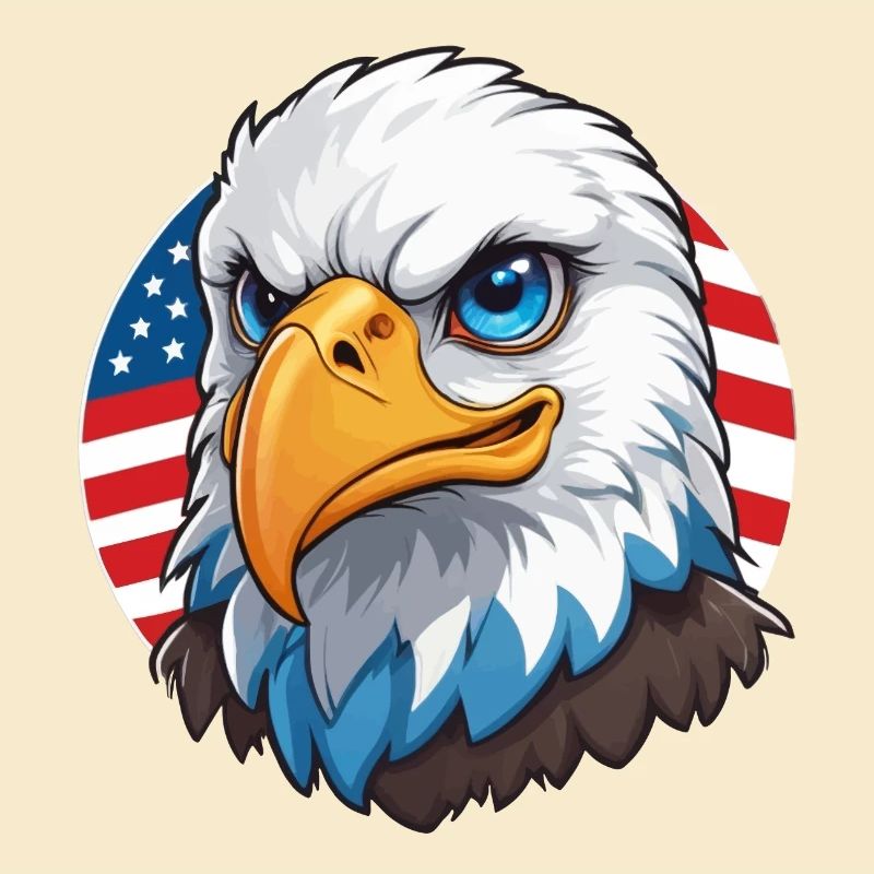 Drapeau des États-Unis Eaglehead Bald Eagle