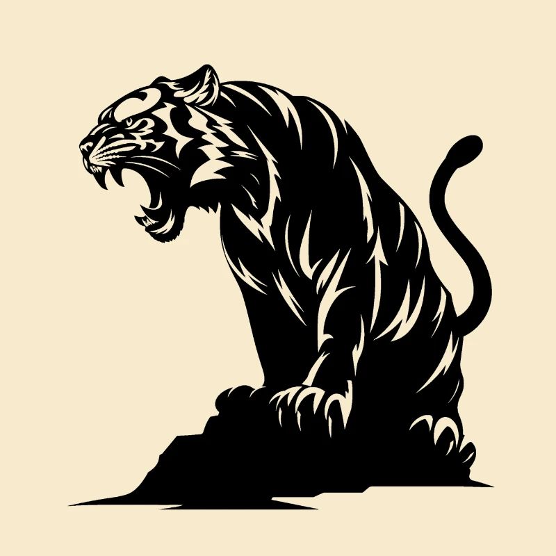 Tiger on a Rock