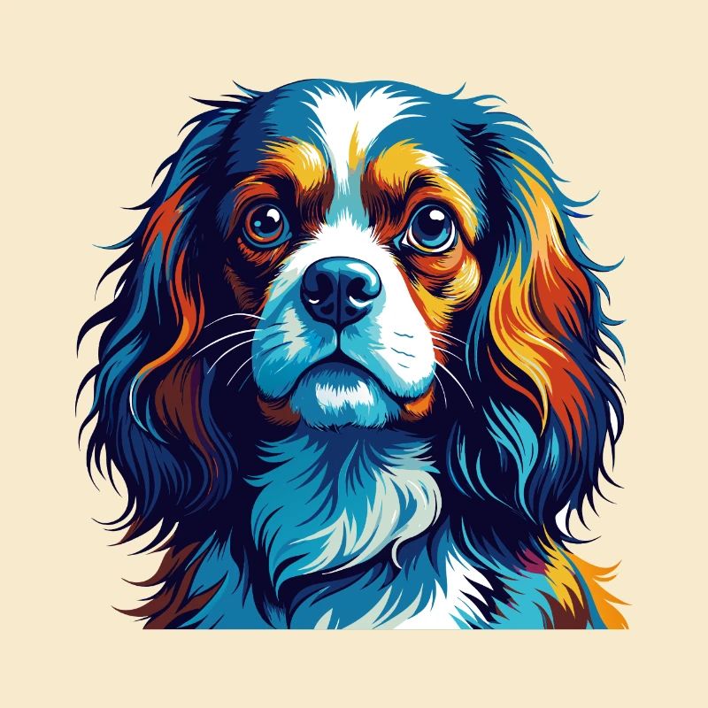Cavalier King Charles Spaniel Hunderasse Karikatur