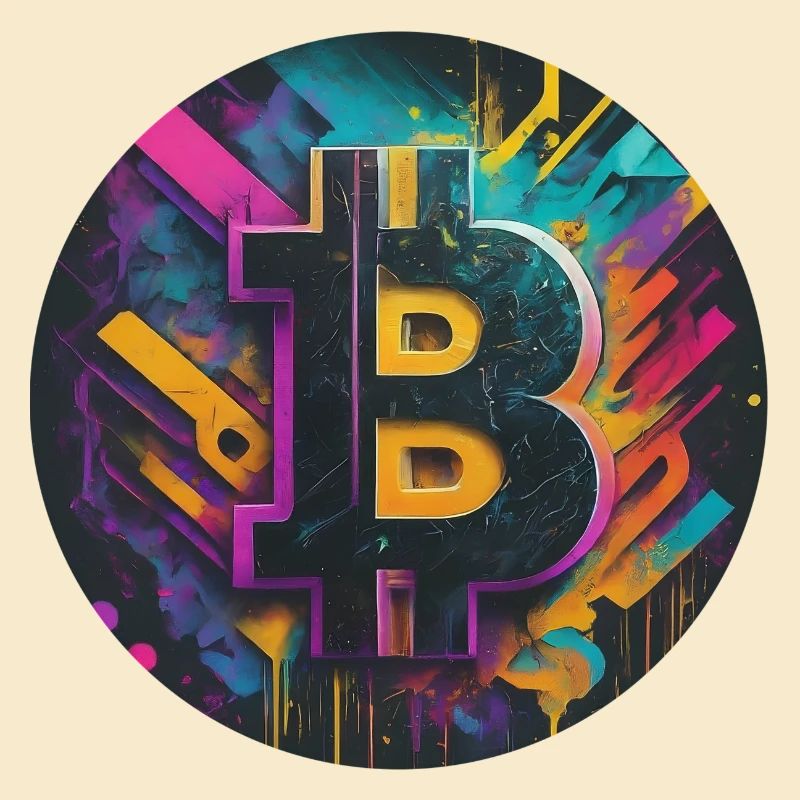 Explosion de couleurs du bitcoin