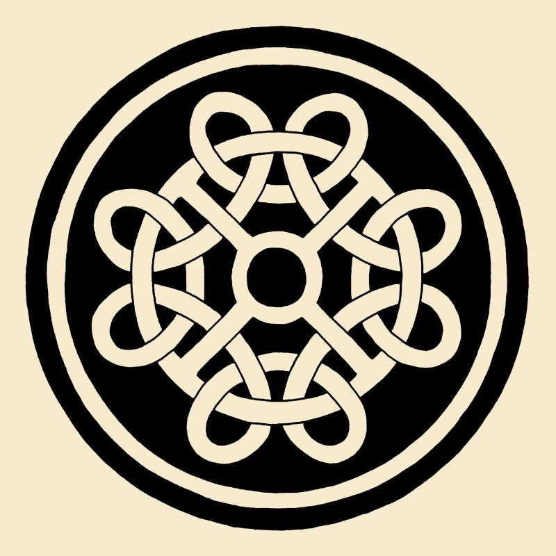 Fleur celte et talisman noir
