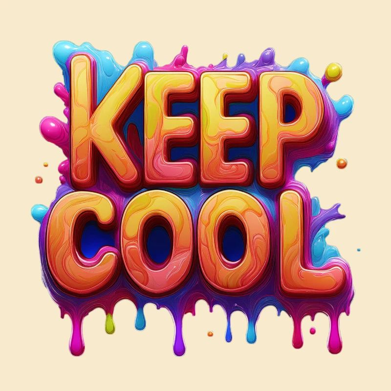 keep cool text in 3d