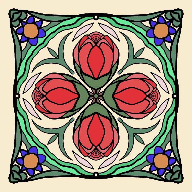 Art Déco Blüten Mandala