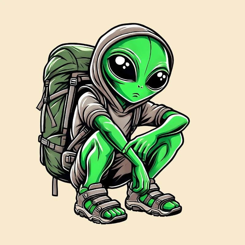 Alien Backpacker Design