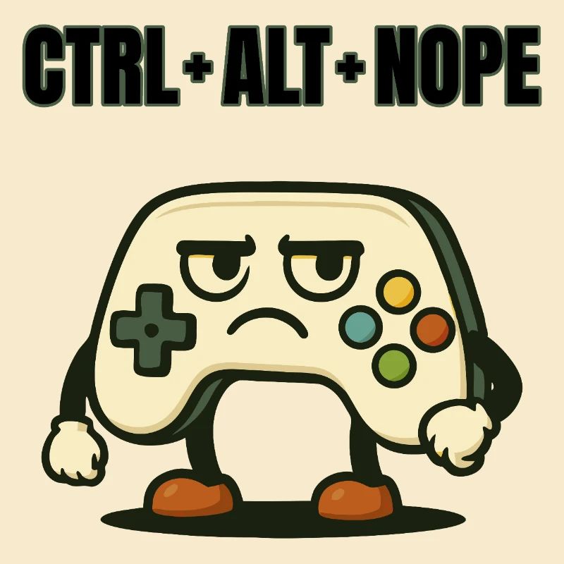 CTRL ALT NOPE Controller-Meme