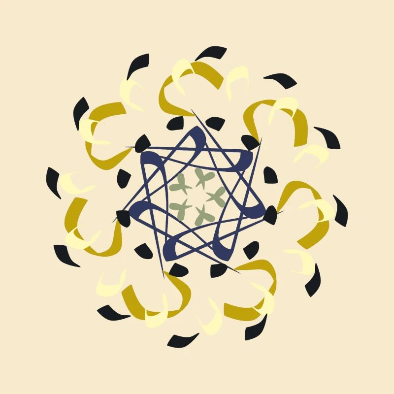 Motif de mandala complexe dans des tons de terre